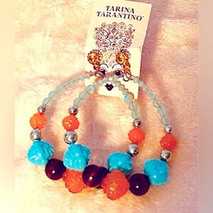 Tarina Tarantino Colorful Handmade in the US Whoop Earrings NWT